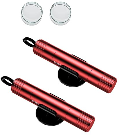 Ruaizel 2 pezzi per rompere cristalli e cinture, 2 in 1 per tagliare cinture di sicurezza, martello di sicurezza per auto, strumento di soccorso di emergenza essenziale per auto e autobus (rosso)