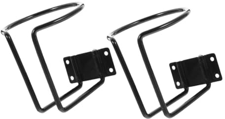 UKCOCO Portavasos 2 Piezas para Coche Diseño Multifuncional de Hierro Negro y Fácil Instalación para Bebidas y Latas en Embarcaciones y Barcos