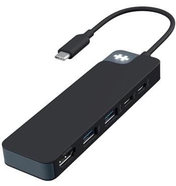 HyperDrive Flex 5-Port USB C Hub Multiport Adapter for Crisp Visuals, Fast Transfers, Charging — HDMI 4K30Hz, 100W Power Delivery, 5Gbps, 2X USB-A — Windows, Chrome, Mac (Black)