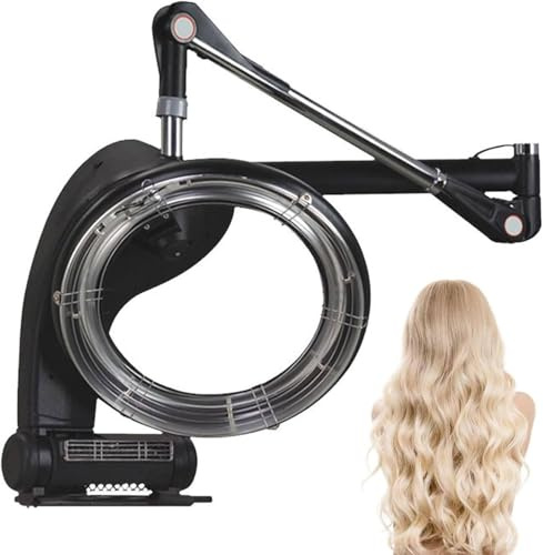 Riscaldatore for parrucchiere orbitante con display LCD HD, asciugacapelli professionale for salone di bellezza, piastra riscaldante 3 in 1, con timer e temperatura regolabili(Wall Mounted)