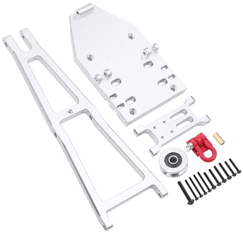 Piezas RC Para Axial Para Capra Para 1.9UTB 1/10 Camión Rescate Con Cabrestante Metal/Grúa Grúa Brazo Grúa Kit Grúa Para Trail Actualización Decoración RC Crawler Piezas Coche(Silver)