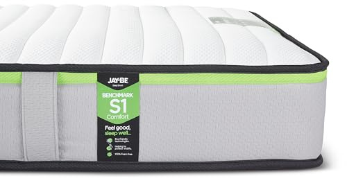 JAY-BE Benchmark S1 Sprung Mattress, 5ft Kingsize (200 x 150 x 18cm)