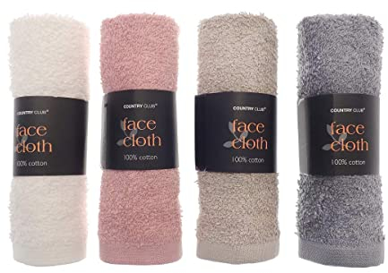 Country Club Set of 4 Super Soft Face Cloths