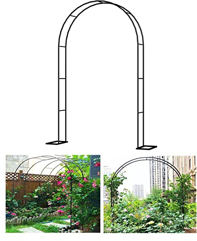 SHUITUKOUU Klettergerüst Für Pflanzen,Ranksäule Witterungsbeständig,Garten-Bogenlaube Für Kletterpflanzen, Rasen, Hinterhof, Metallrahmen, Rankgitter,2.4 * 2.4m(7.87 * 7.87ft)