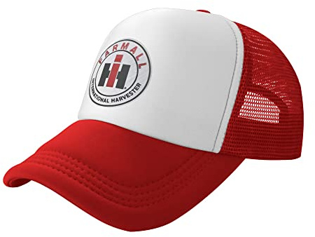 Lsjuee Farmer International Harvester Case Baseballmütze Lustige Sporthüte Trucker Cap Retro verstellbare magische Schnalle Dad Caps