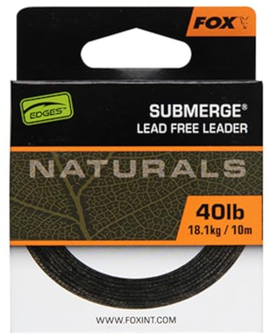 Fox Naturals Submerge Leader 40lb 18.1kg - 10m Vorfachschnur, Vorfachmaterial zum Karpfenangeln