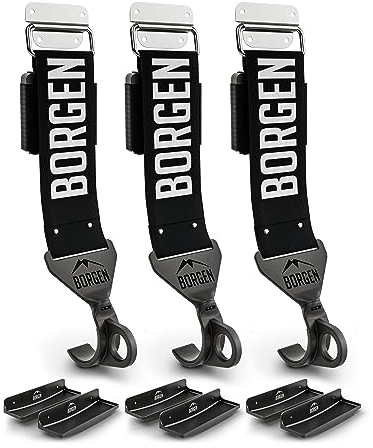 Borgen Fahrrad Wandhalterung - einstellbare Fahrradhalterung für die Wand - E-Bike, Rennrad, MTB, Rennrad kompatibel - gummierter Haken gegen Kratzer