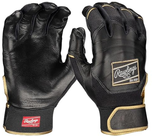 Rawlings Pro Preferred Baseball-Schlaghandschuhe, Schwarz, Größe S