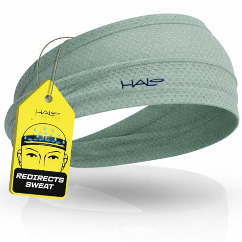 Halo Headband AIR Series-Bandit - 4 Wide Pullover Headband Sweatband for Men and Women- Keeps Hair in Place and Sweat Off Your Face-Eucalyptus