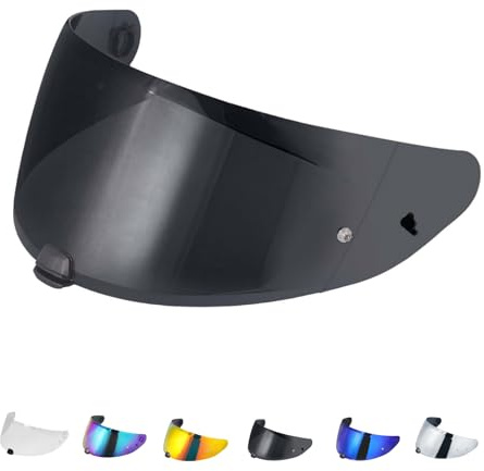 Visiere Casque Moto pour i70 i10 HJ-31,Visière de Casque de Protection Contre Le Vent Moto,Remplacement de Lentille de Casque de Visière de Casque de Moto(Noir)
