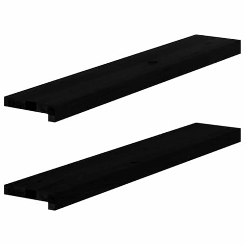 Xichuzi Davanzali 2 pz Marrone Scuro 90x15x2 cm Legno Massello Rovere,Davanzali per Finestre,per Interni,Davanzale Interno,Soggiorno,Decorazione-4009167
