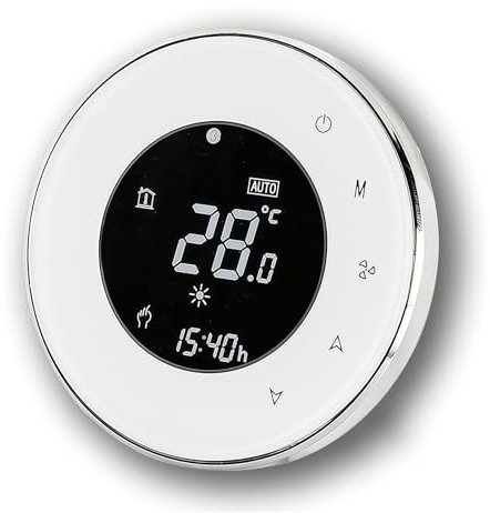Caslant 6000 Serie Wi-Fi Termostato - Termostato con Pantalla Táctil Programable para Calefacción o Aire Acondicionado - Control Remoto Desde Teléfono Móvil Compatible con Alexa, Google Home e IFTTT