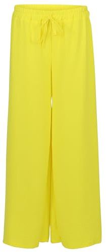 Malito - Damen Culotte Hose - Palazzohose für den Sommer - OneSize Sommerhose für Strand & Alltag - Trendige Marlenehose 2305 - Gelb