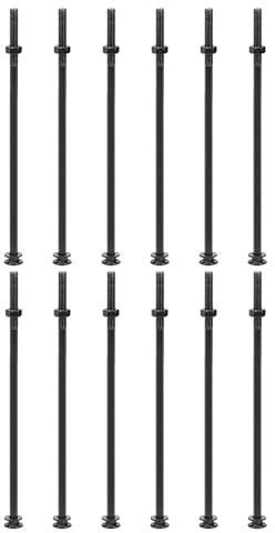 QUARKZMAN M10x300mm Bulloni A Testa Tonda Con Collo Quadrato Con Dadi E Rondelle, 12Set 304 Acciaio Inossidabile Bulloni A Testa Tonda Con Collo Quadrato, Nero