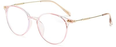 Modische Blaulichtfilter Kurzsichtige Brille für Damen Herren Leichte TR90 Metall Kombination Fernbrille Myopie Computer mit ovalem