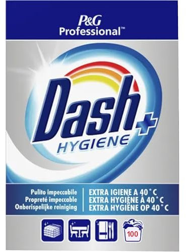 Lessive en poudre hygiénique de 6,5 kg, hygiène supplémentaire, Dash Professional