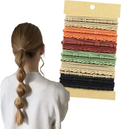 24 Stück Haargummi Boho Style,Boho Armband Damen,Haargummi Armband,haargummi Damen,Haargummis,Praktisch,Pferdeschwanzhalter,Erhältlich 6 Farben Für Verschiedene Frisuren,Z.B. Pferdeschwanz Bei Fraue