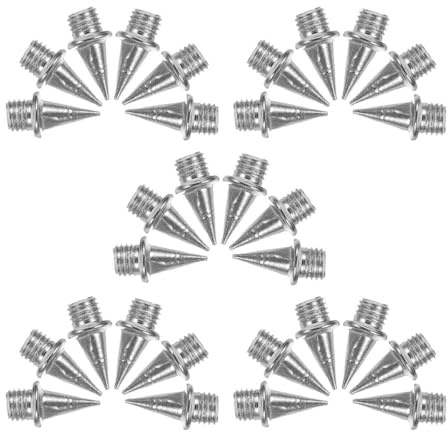 Anneome Tacos Cortos para Zapatillas De Atletismo De Acero 3/8 Pulgada, Set De 30 Piezas, Tacos De Velocidad para Pista y Césped, Repuesto para Entrenamiento y Competición