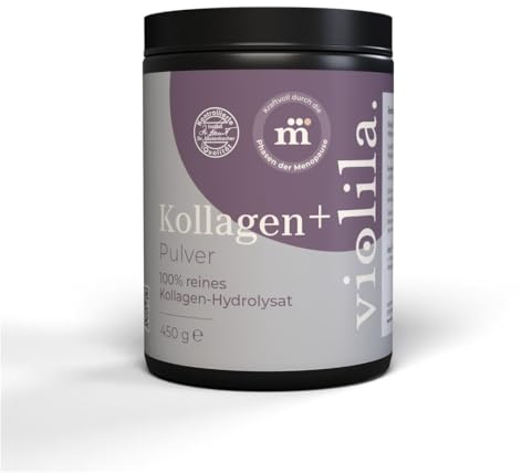 violila Kollagen Pulver Typ I & III | 100 % reines Kollagenhydrolysat vom Rind | Ohne Zucker, Fett & Laktose | Geschmacksneutral & gut löslich | Ideal für Haut, Bindegewebe & Gelenke | 450 g