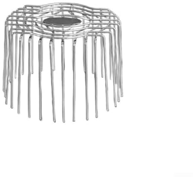 Glewi Griglia di protezione per grondaia in acciaio inox, grondaia in metallo, facile da installare, grondaia per grondaie, grata di drenaggio da giardino (per tubo da 180 mm)