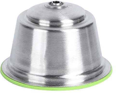 Fafeicy Återanvändbar Kaffekapsel, Kaffekapsel i Rostfritt Stål med Silikonlock 40 Ml Finfilter Påfyllningsbar Kapselkopp för Kaffemaskinanvändare på Hemmakontoret (Grön)