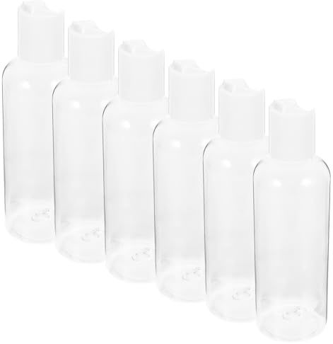 6 Pièces Flacon de Voyage Vide 100ml en Plastique, Bouteille Ronde