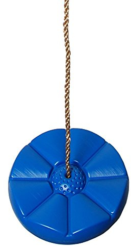 OTITU Tellerschaukel Kinderschaukel aus wetterfestem Kunststoff Garten Hängesitz - Kinder Outdoor Spielzeug - Hängesessel Hängematte Hängesitz Blau