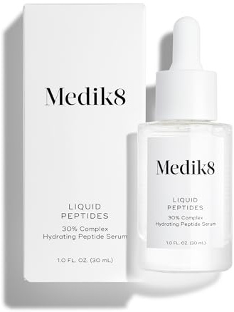 Medik8 Liquid Peptides - Regenerating Multi Peptide Serum - Smooths Wrinkles and Fine Lines - Hydrating, Brightening, Plumping - 1.0 oz