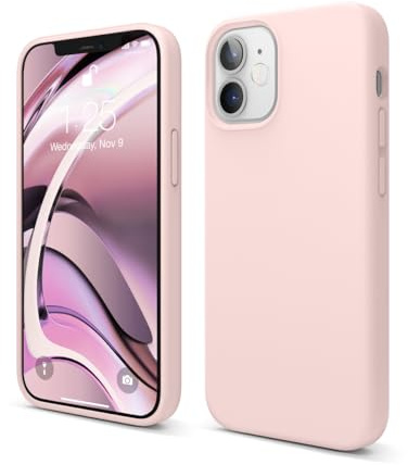 elago Cover in Silicone Liquido per iPhone 12 Mini (5,4) | Silicone Liquido Premium, Protezione Completa, Antiurto a 3 Strati (Lovely Rosa)