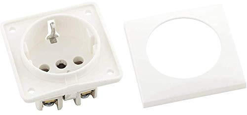 Berker Integro Steckdose Schuko weiß matt lose & Integro Flow Rahmen 1-fach weiß glänzend lose