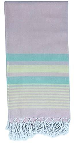your castle Toalla Pestemal Hamam XXL de Sauna, Playa, Deporte, Yoga o SPA del 100% algodón, Grande, 90 × 180 cm - Fucsia