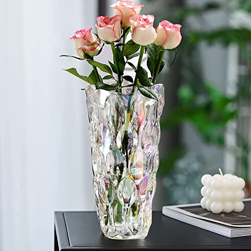 Hey_you Vase à fleurs en verre moderne minimaliste nordique floral fait la main Décoration hydroponique Ornement pour maison Table manger Cadeau mariage, pendaison de crémaillère, Style A Multicolore