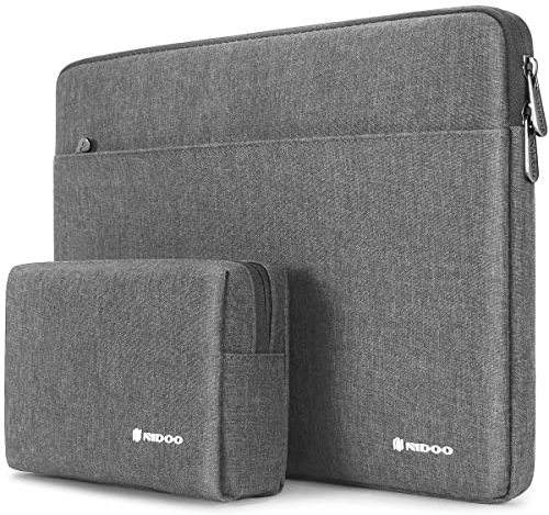 NIDOO 13-14 Hülle Tasche Schutzhülle für Surface Laptop Studio / Surface Laptop 2 3 4 / IdeaPad 3 3i Gen 7 / ThinkPad E14 Gen 4 / Yoga Slim 7i Pro X / Galaxy Tab S8 Ultra, Grau