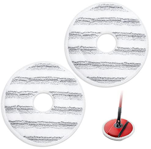 KEEPOW 2 Recharge pour Vileda Spin & Clean REINIGUNGSEIMER, Microfibre | Serpillère pour Vileda Spin Clean Recharge, Absorption Efficace, élimination des Huiles, Lavable
