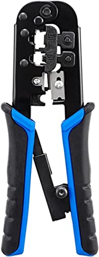 AVFORA Outil de sertissage Outil de sertissage Câble réseau Ethernet Couteau à sertir Pince à dénuder Réseau Gain de Temps Pince RJ45 Pince