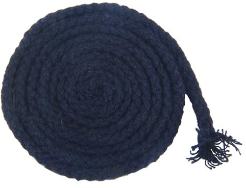 Wambere Baumwollgarn Makramee,5mm x 10m Premium Baumwolle Makramee Garn Baumwollkordel Natur 5mm Baumwollseil Bunte Baumwoll-für Basteln Stricken Boho Deko Wandbehang Dekoration,Navy blau
