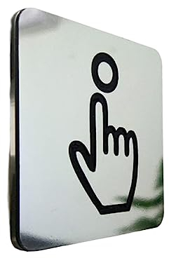 Allayu Señal de timbre, placa de anillo, suministros para el hogar, patio impermeable, ampliamente aplicable, placa decorativa fina para puerta, señales de aviso