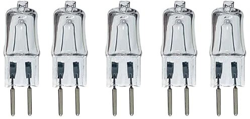 UGEFKMQ Bombilla Halogena G5.3 Bombillas Halógenas 35W G5.3 220V Bombillas Halógenas 35W Jc Base Bi-Pin Regulable Blanco Cálido,35W,5 Piezas