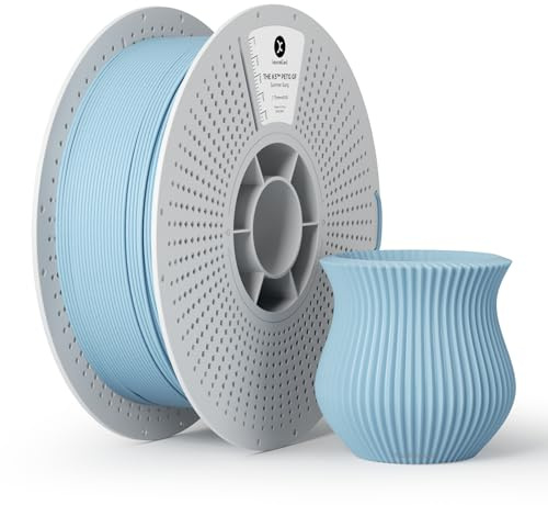 kexcelled Glasfaser PETG GF Filament 1,75mm +/- 0,03mm, 1kg Blassblau | Hohe Festigkeit und Steifigkeit, Gefrostete Textur, Ästhetisches Material, Gedämpfte Farben, Haltbarkeit, für FDM-3D-Drucker