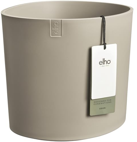 elho Eden 30cm Blumentopf - Sanftes Taupe | L 28.2 x B 30.5 x H 27.9 cm | für den Innen- und Außenbereich | 100% recyceltes Plastik