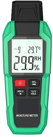 Misuratore di umidità, Misuratore Umidità Muri, Misuratore di umidità digitale for legno Multifunzione LCD Misuratore di umidità for legname Rilevatore Tester Igrometro for legname Materiali da costru