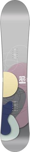 Nitro Snowboards Damen Nova Board Allmountain Freeride Girls Powder Allmountain Cruiser | Freeride, Powder, Flex 5/10, Camber, Extrudierte Basis, Anfänger/Fortgeschrittene