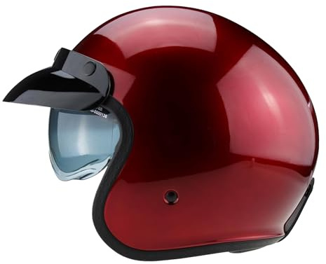 ViPER RSV06 Plus Motorcycle Helmet With Inner Sun Visor Open Face Jet Motorbike Helmets for Adult - Motorbike Rider Road Legal ECE2206 Approved for Cruise Bike Chopper Moped Electric Scooters