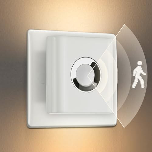 Aolso Luce Notturna Bambini da presa,luce notturna con Sensore di Movimento,3 Modalit(AUTO/ON/OFF),Luce da Notte per Camera da Letto,Bagno,Corridoio,Cucina,Armadio