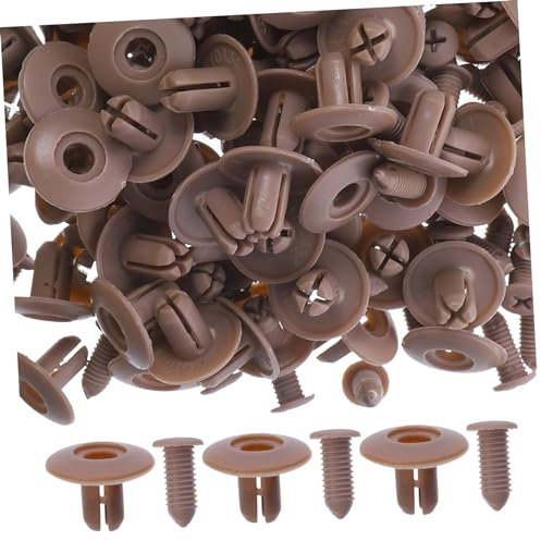 GRIRIW 50 Pezzi Clip Fissaggio per Paraurti Rivetti in M8 Beige Elementi Fissaggio per Auto Adatti per Ristrutturazioni e Riparazioni Veicoli