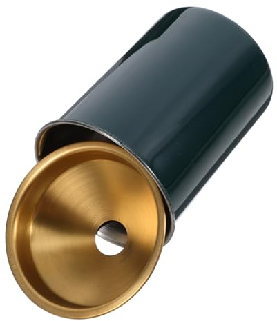 EXAOMBLE Tragbarer Edelstahl Auto Aschenbecher Mit Trichterform Abnehmbar Und Leicht Zu Reinigen Vielseitiger Aschenbehälter Für Auto Büro Und Zuhause Passgenau Für Becherhalter