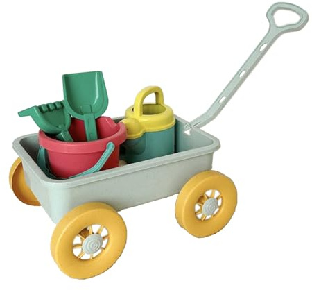 Ranley Strandspielzeug, Strandspielzeug für Kleinkinder, 8 Stück, leuchtende Farben, Spielzeug für Kleinkinder mit Wagen, Spielen im Freien, tragbarer Spaß für den