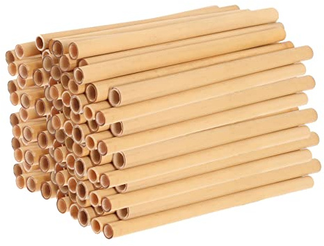 TOYANDONA 50 Stück Mauerbienenröhren aus Schilfrohr Ersatzröhren für Bienenhaus mit Natürlichem Material Geeignet für Imkerei und Bienenzucht im Außenbereich