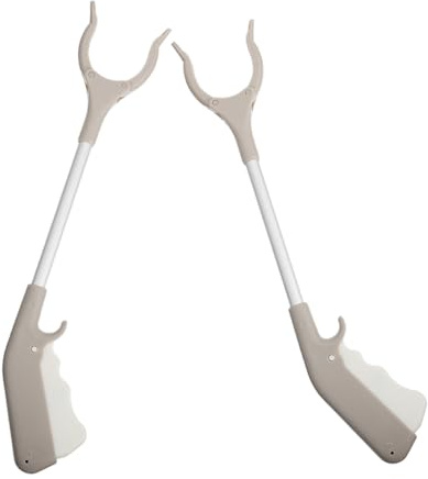 KOCKSHION 2 Stück Müllgreifer 40cm Aluminiumlegierung Greifwerkzeug Mit Gummierten Spitzen Langstieliger Handgreifer Für Senioren Müll Und Laubsammlung Im Öffentlichen Raum