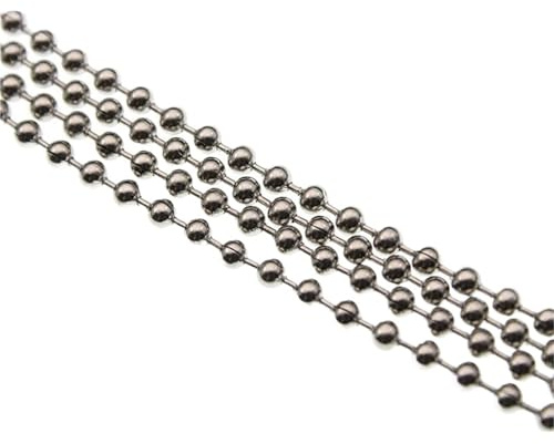 FOELANNE Edelstahl-Fußperlenketten-Kugelrolle, Kugelkette aus Edelstahl mit Verschluss, 1,5–10 mm, for die Schmuckherstellung for Selbermachen(4.0mm 50Pcs)